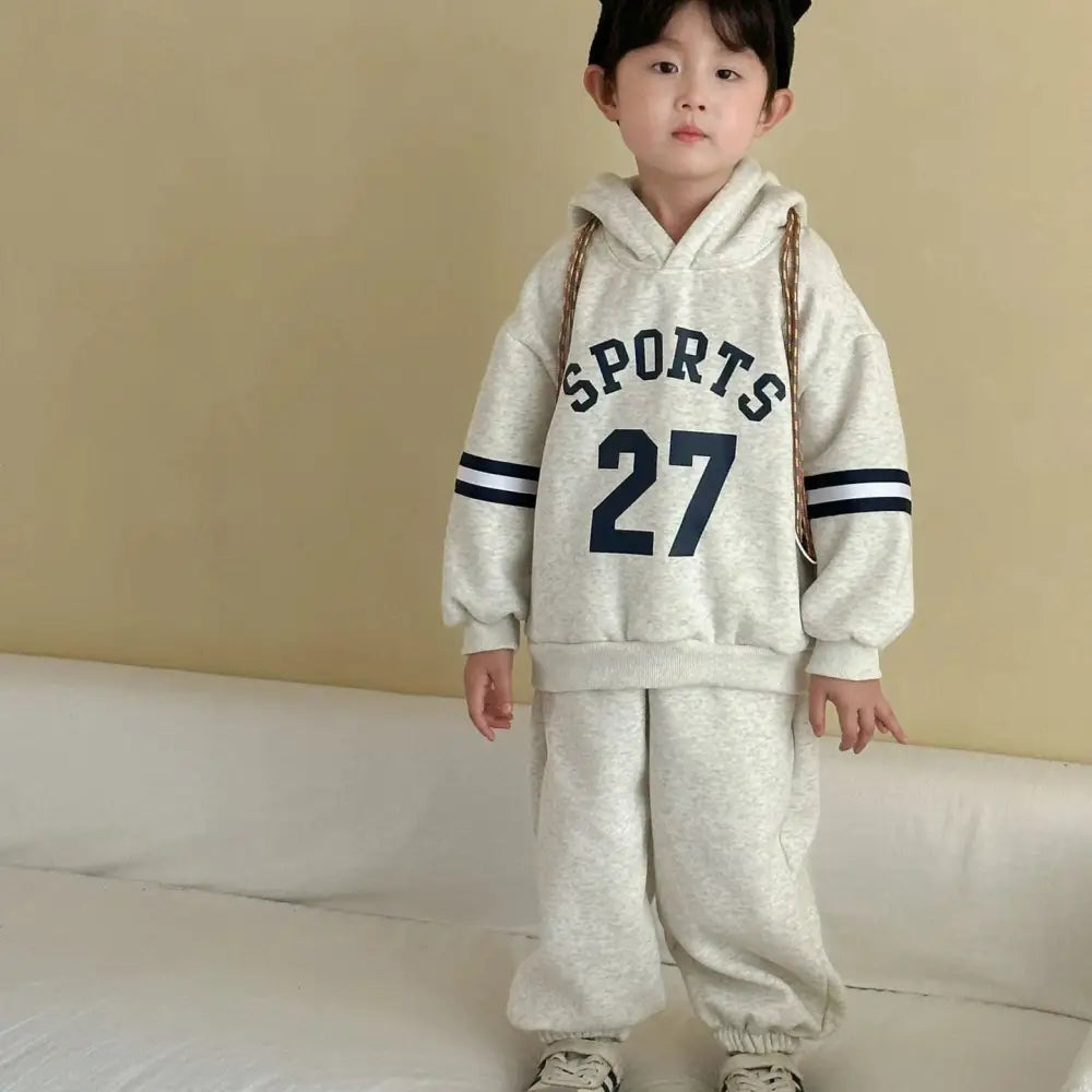 キッズ 秋冬用 スウェットセット 男の子 女の子 裏起毛 スポーツ ベビー ワンピース 冬服 ID3548 セット / 80cm