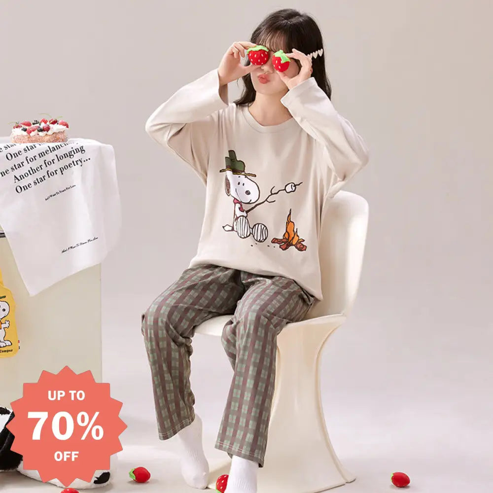 キッズパジャマ 女の子 長袖 トップス 春 秋 コットン かわいい 韓国風 親子パジャマセット キャラクター ゆったり ホームウェア ID4019 タイプ① / 110cm ベビー＆キッズ＞キッズ