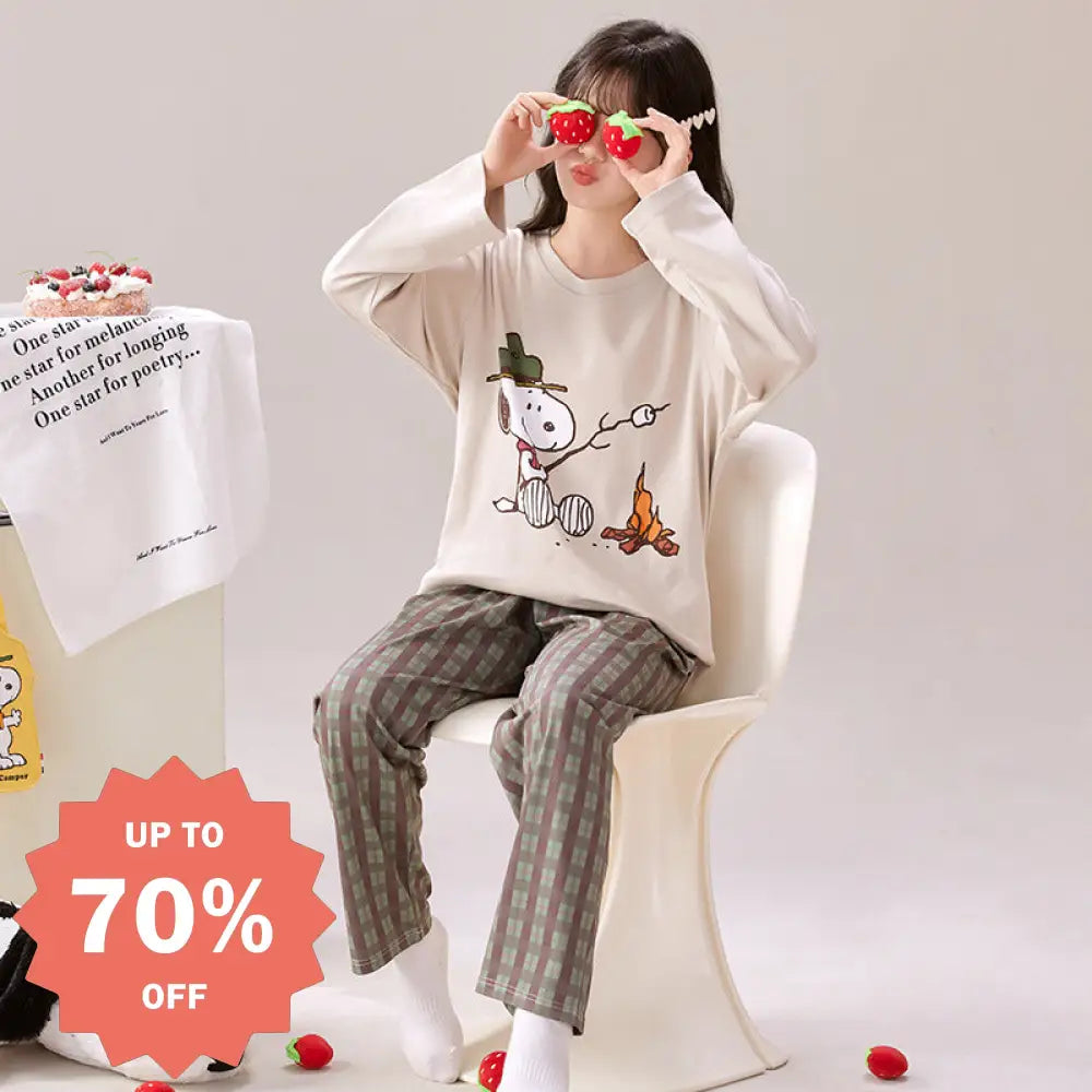 キッズパジャマ 女の子 長袖 トップス 春 秋 コットン かわいい 韓国風 親子パジャマセット キャラクター ゆったり ホームウェア ID4019 タイプ① / 110cm ベビー＆キッズ＞キッズ