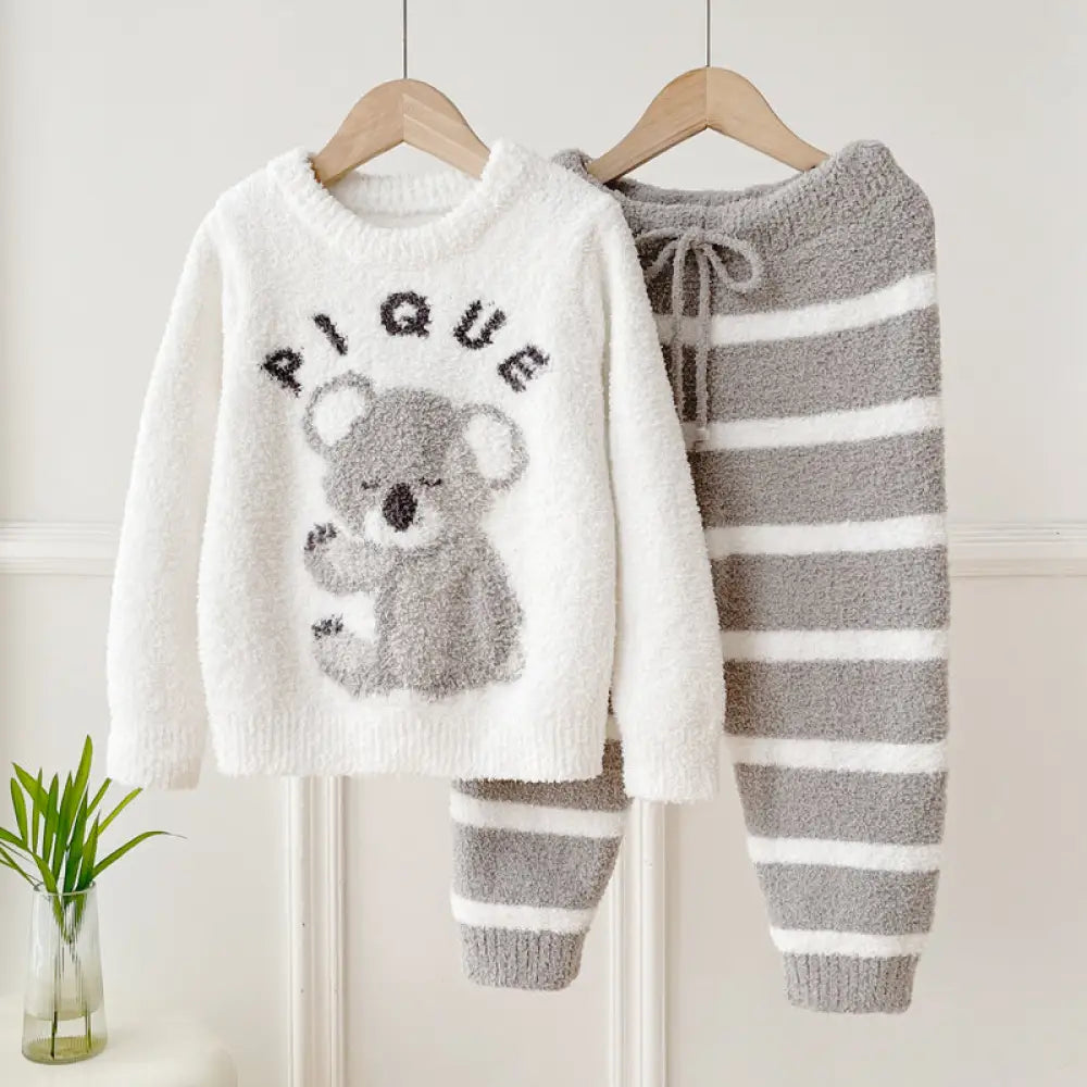 コアラ 子供服 キッズ KIDS 長袖 あったか パジャマ おしゃれ 防寒 暖かい 寝巻き セットアップ キッズパジャマ ルームウェア 写真通り / 100cm ベビー＆キッズ＞キッズ