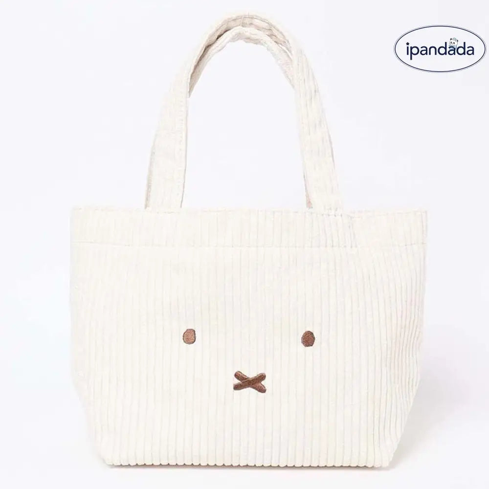 コーデュロイ ミッフィー 手提げバッグ 可愛い 刺繍 ショウジョココロ 上班 通勤 百搭 便利 大容量 ハンドバッグ  ハンドバッグ+チャーム ID2237