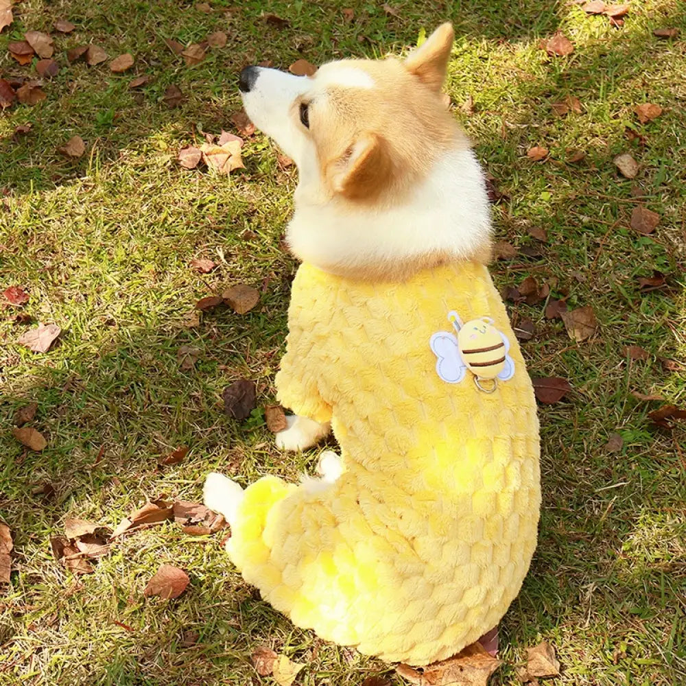 コーギー 柴犬 シュナウザー テディベア 犬服 秋冬 加毛 保温 ペット用 四足の服 パジャマ 毛落ち防止 ペット用品 ID2416 タイプ③ / M