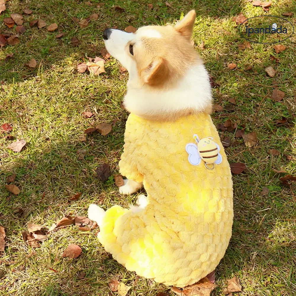 コーギー 柴犬 シュナウザー テディベア 犬服 秋冬 加毛 保温 ペット用 四足の服 パジャマ 毛落ち防止 ペット用品 ID2416