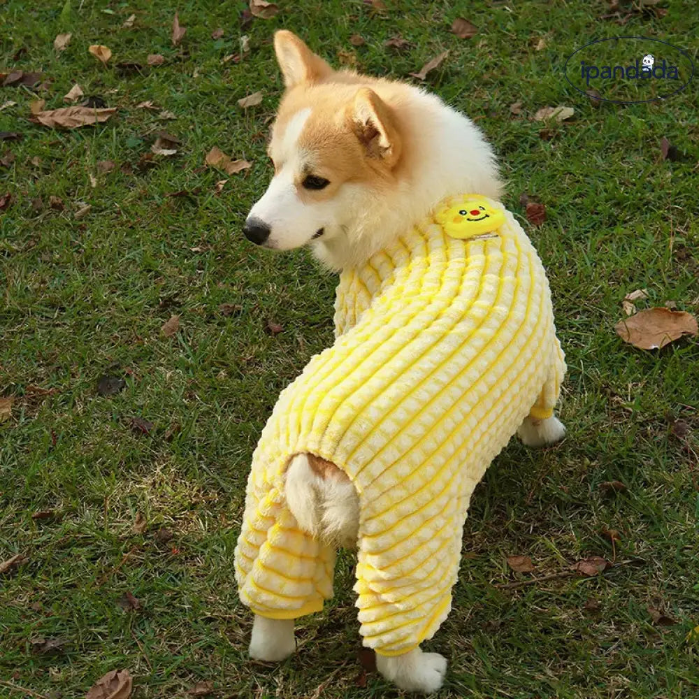 コーギー 柴犬 シュナウザー テディベア 犬服 秋冬 加毛 保温 ペット用 四足の服 パジャマ 毛落ち防止 ペット用品 ID2416