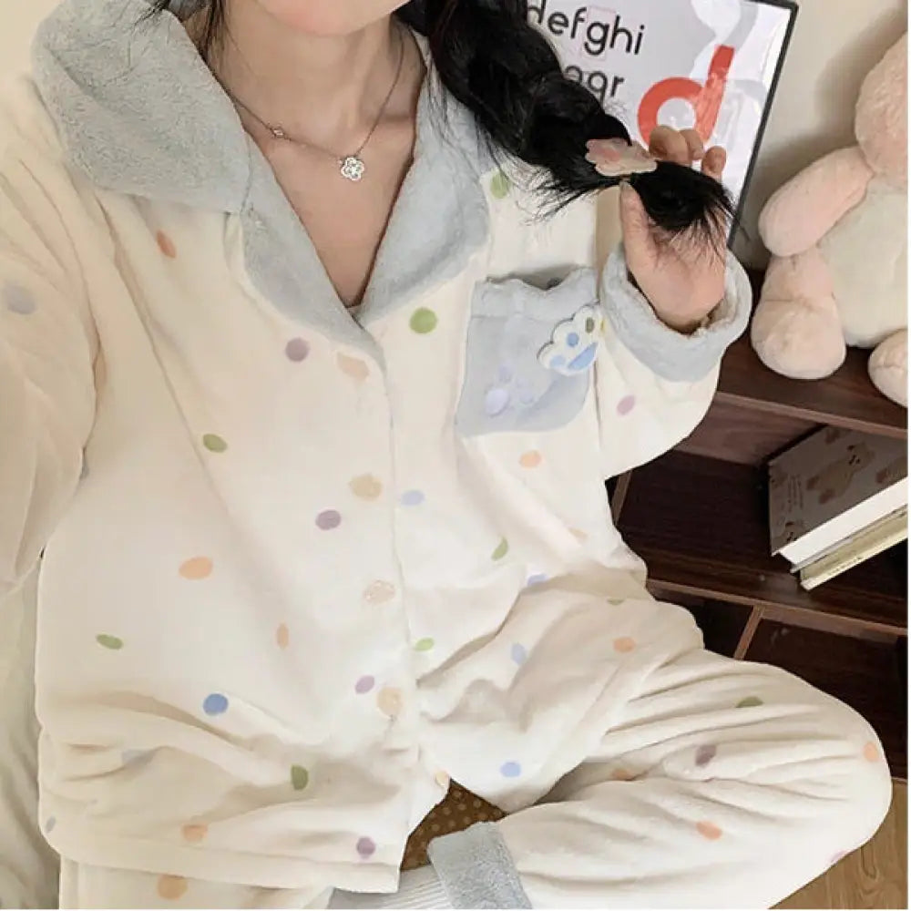 コーラルフリース 冬季 厚手 スヌーピー フランネル 長袖 パジャマ レディース かわいい 保温 ルームウェア ID3605 タイプ⑤ / M