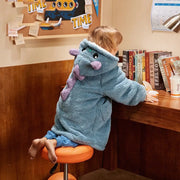 コーラルフリース 子供 ローブ 秋冬 部屋着 ベビー 小恐竜 裏起毛 パジャマ 冬季 男の子 セットアップ ID3419 バスローブ / 100cm