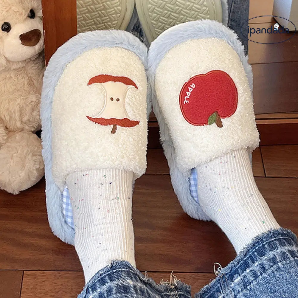 コットン ルームシューズ レディース 秋冬 毛足 フリース 保温 ルームウェア ID3199