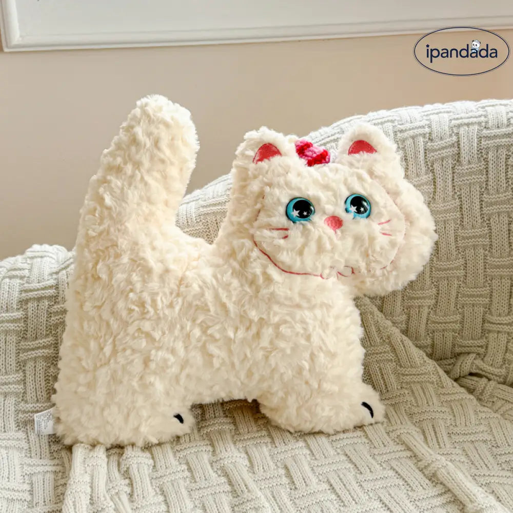 クッキーキャット クッション ソファ リビング 可愛い 猫 ミニマム インテリア枕 飾り用 窓辺 座布団 フロアクッション インスタ風 ID2028 ホワイト / 42cm 寝具>クッション・グッズ