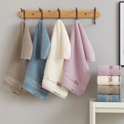 くまの柄 ピュアコットン 子供用 ミニタオル 顔拭き用 家庭用 柔らかい 全綿 吸水性 ほつれない ハンドタオル ID2243