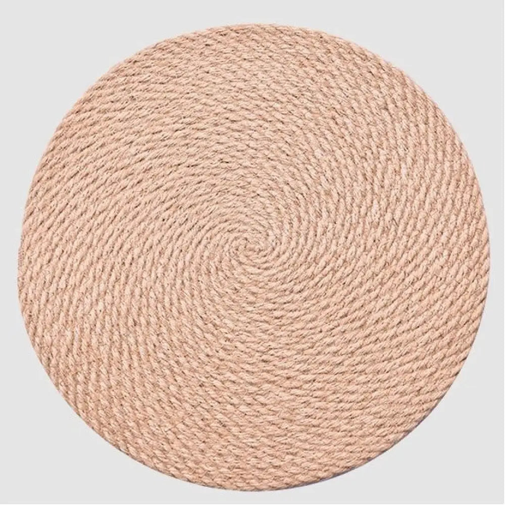 クリエイティブ テーブルマット テーブル用 防熱マット 麻 編み込み 熱さ対策 鍋敷き 西洋料理マット コースター 高温耐性 家庭用 ID2109 36cm インテリア雑貨>その他