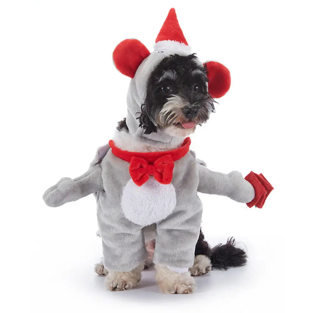 クリスマス コスチューム 小犬用 立ちポーズ 面白い 犬の服 ハロウィン 秋冬 ペットウェア ID2739 タイプ⑪ / S