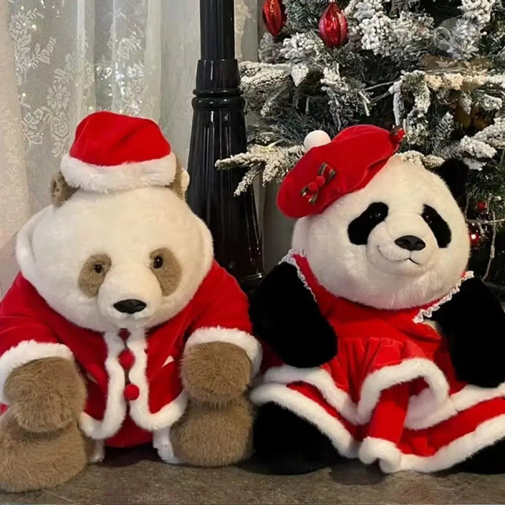 クリスマス パンダ ぬいぐるみ リアル サンタクロース 抱き枕 本物 そっくり ファーファー チーザイ フーバオ アーバオ グッズ＞ぬいぐるみ