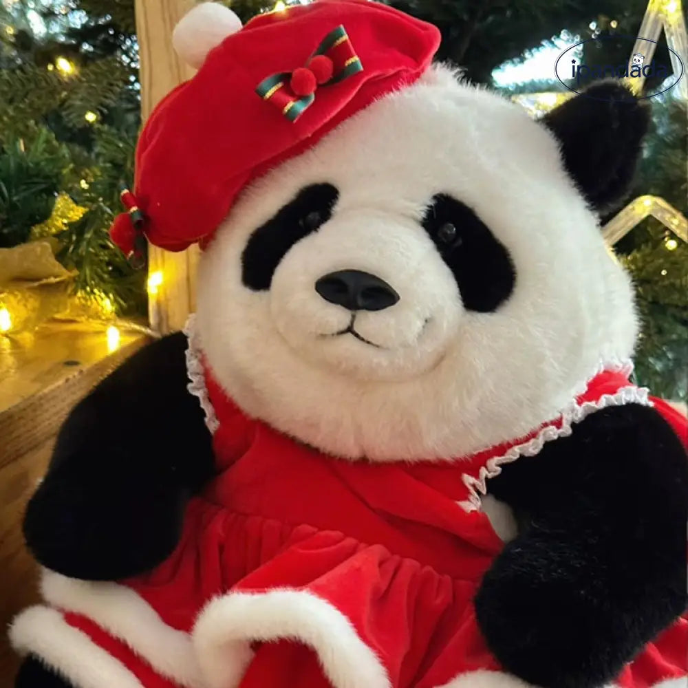 クリスマス パンダ ぬいぐるみ リアル サンタクロース 抱き枕 本物 そっくり ファーファー チーザイ フーバオ アーバオ グッズ＞ぬいぐるみ