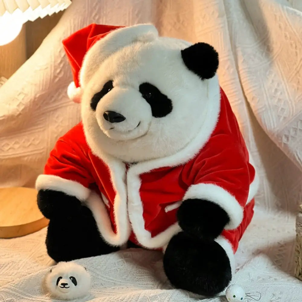 クリスマス パンダ ぬいぐるみ リアル サンタクロース 抱き枕 本物 そっくり ファーファー チーザイ フーバオ アーバオ サンタパンダセット（フーバオ） / フリー グッズ＞ぬいぐるみ