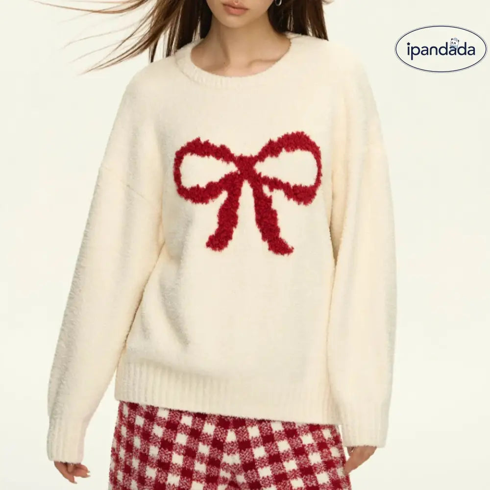 クリスマス リボンチェック柄 パジャマ セットアップ レディース 可愛い 外出 おでかけ 冬 暖かい 可愛い おしゃれ ふわふわパジャマ プレゼント レッド / フリー レディース＞セットアップ