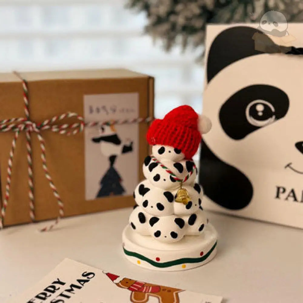 クリスマス限定 アロマテラピー石膏の装飾品 ハンドメイド ギフト パンダ プレゼント 手作り 香り オーナメント アロマテラピー タイプ②（帽子付き） / 7*5.5*5.5cm グッズ＞その他