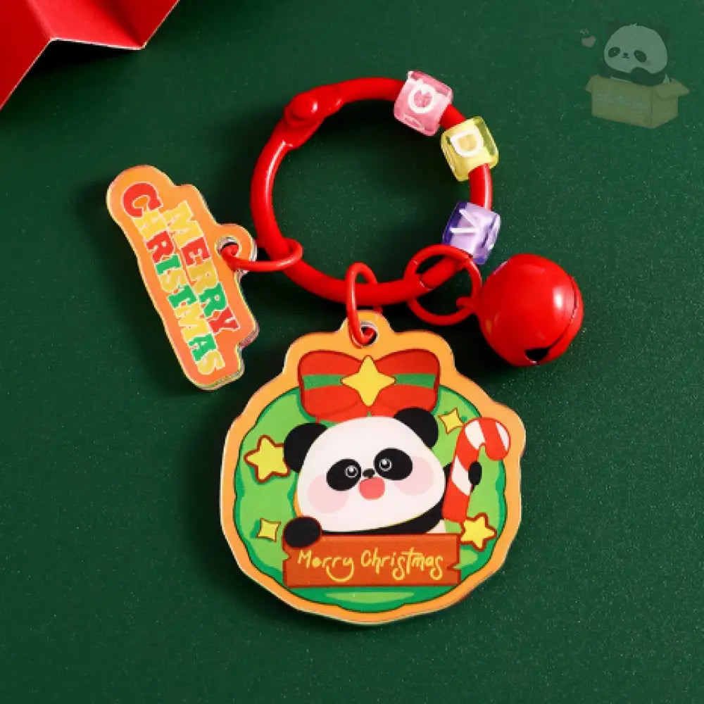 クリスマス限定 キーホルダー パンダ サンタ クリスマスツリー トナカイ 雪だるま キーリング ペンダント おしゃれ かわいい プレゼント 贈り物 小物 卒園 記念 タイプ10 / フリー グッズ＞その他