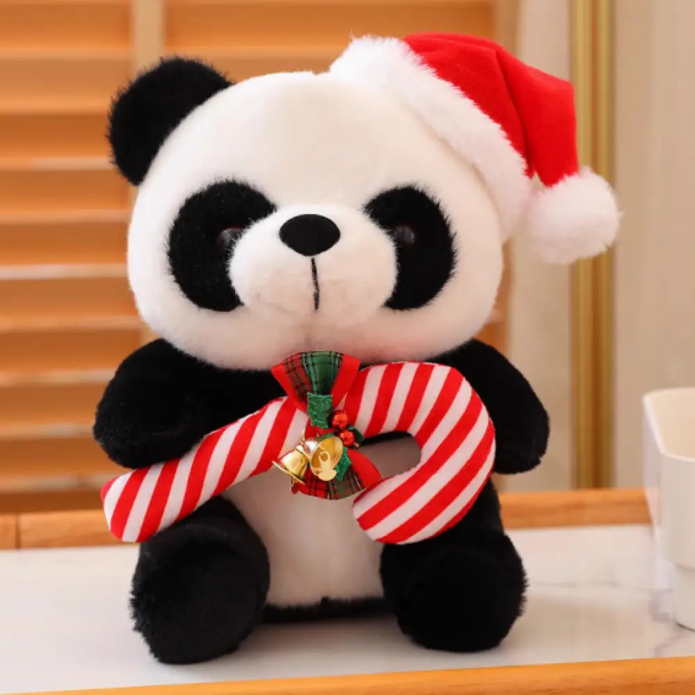 クリスマス限定 パンダ ぬいぐるみ おしゃれ バッグチャーム ギフト プレゼント グッズ ふわふわ ドール 赤い杖 / 25cm グッズ＞ぬいぐるみ