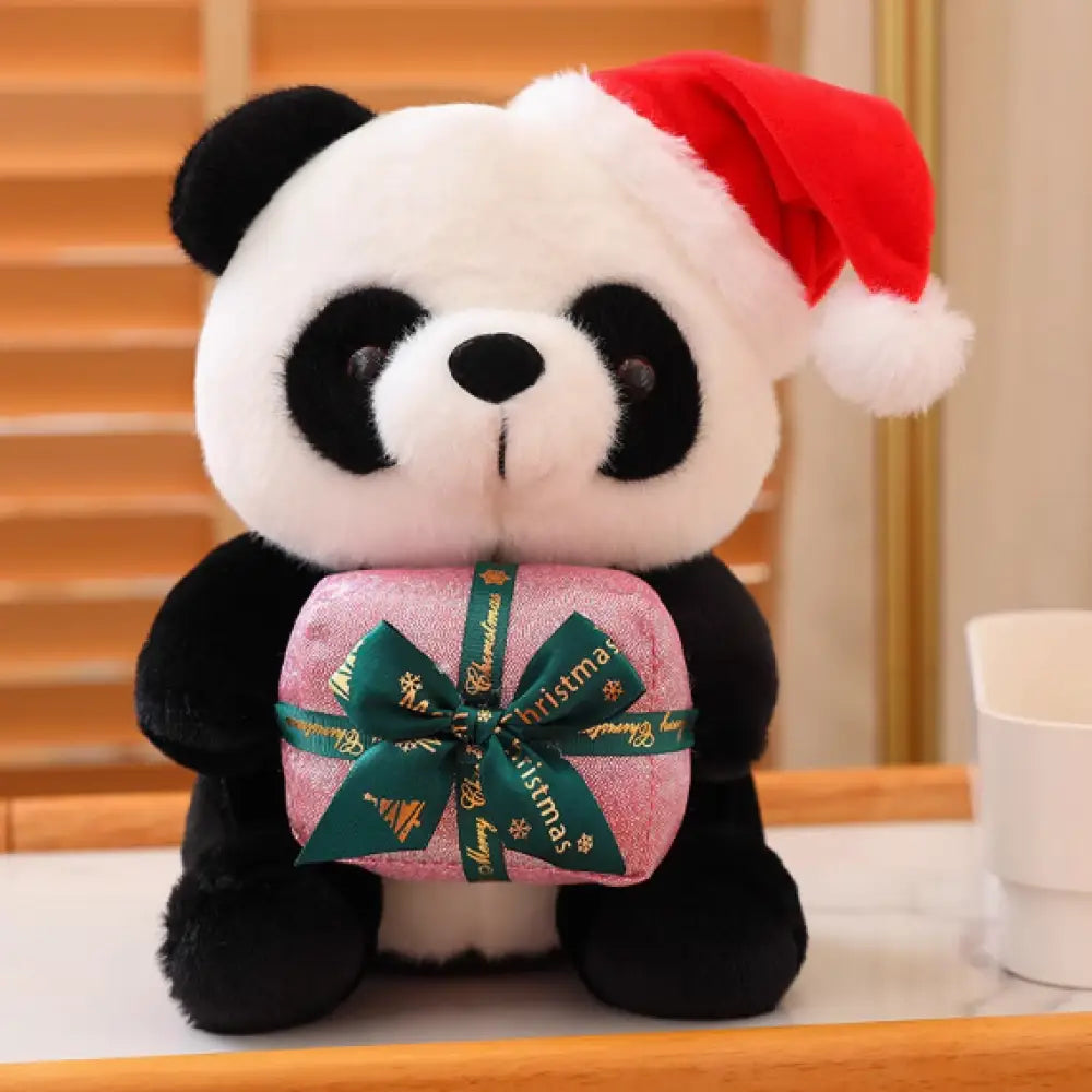 クリスマス限定 パンダ ぬいぐるみ おしゃれ バッグチャーム ギフト プレゼント グッズ ふわふわ ドール ピンクギフト / 25cm グッズ＞ぬいぐるみ