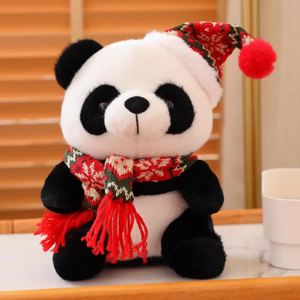 クリスマス限定 パンダ ぬいぐるみ おしゃれ バッグチャーム ギフト プレゼント グッズ ふわふわ ドール レッドサンタハット / 25cm グッズ＞ぬいぐるみ