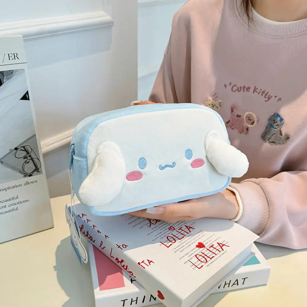 キャラクター メイクポーチ 大容量 化粧品 収納バッグ 便利 スキンケアポーチ ID3630 ブルー / 20*9*11.5cm