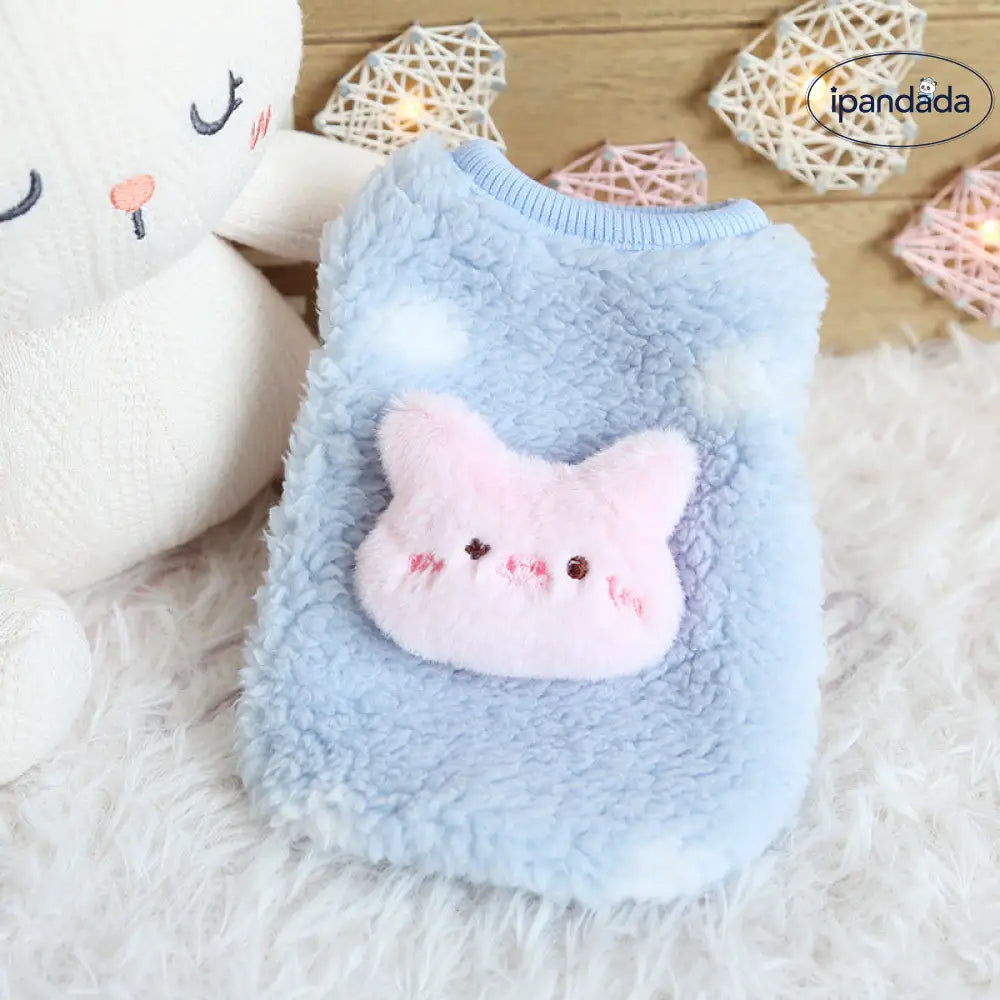 キャラクター 犬 もち団子 子犬 服 かわいい フリース 小犬 子猫 新生児 猫 服 柔らかい ふわふわ 軽量 快適 おしゃれ 小型 室内用 ペットウェア 癒し ギフト プレゼント ナチュラル ID2563