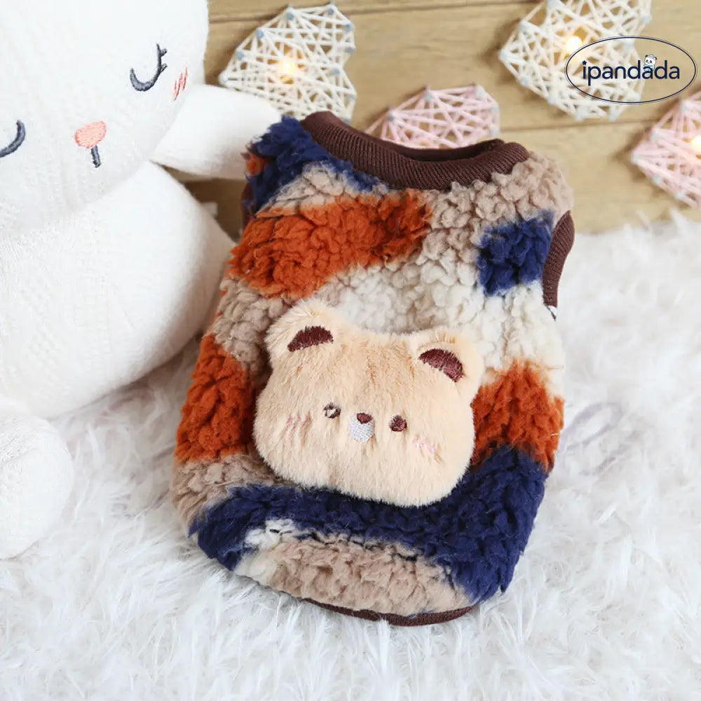 キャラクター 犬 もち団子 子犬 服 かわいい フリース 小犬 子猫 新生児 猫 服 柔らかい ふわふわ 軽量 快適 おしゃれ 小型 室内用 ペットウェア 癒し ギフト プレゼント ナチュラル ID2563