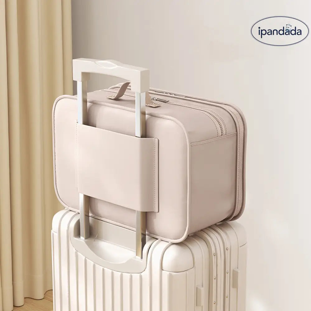 旅行用 ランヤー収納バッグ 多機能 折りたたみ 衣類収納バッグ ホテル用 靴下 内衣 パンツ 収納 ハンギングバッグ ID3618 アプリコット