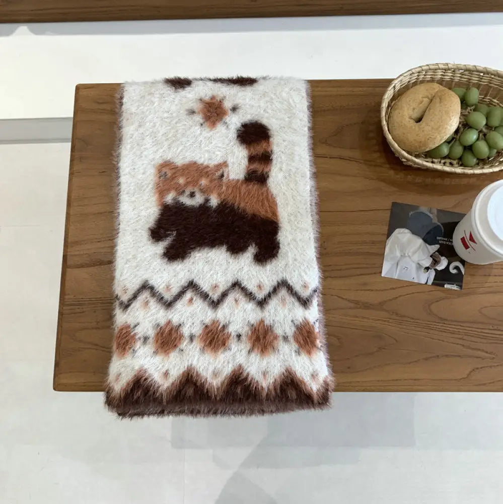 パンダ スカーフ フリース デザイン かわいい 秋冬 保温 メラード ネックウォーマー ID2723