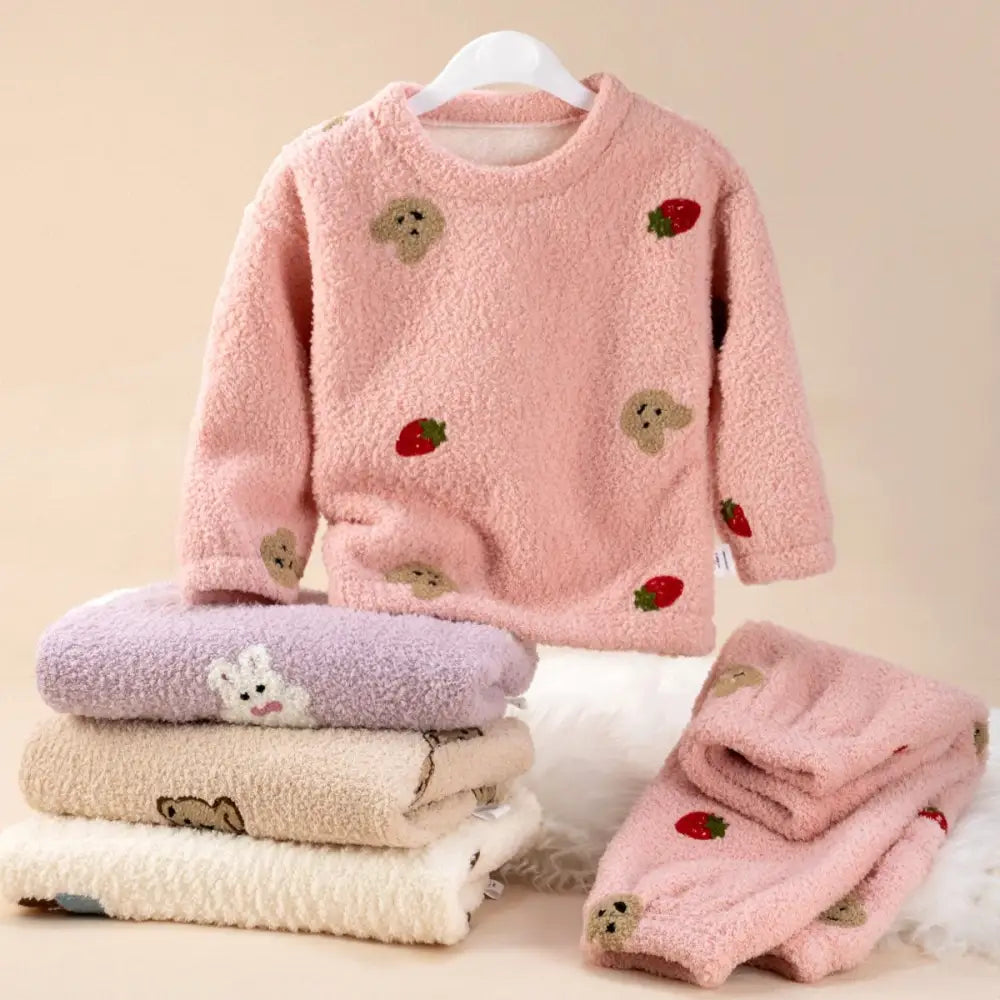 ルームウェア キッズ パジャマ 子供 もこもこ パーカー 長袖 ＆ パンツ 上下セット 男女兼用 寝間着 男の子 女の子 おしゃれ ベビー＆キッズ＞キッズ