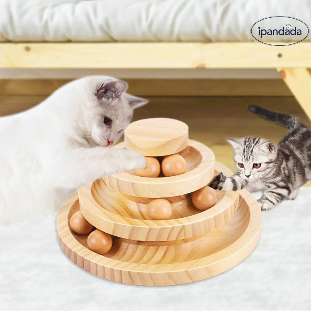 猫 おもちゃ ボール 一人遊び 猫おもちゃ ねこ おもちゃ 猫じゃらし ネコ 竹製 ボール回転盤 猫じゃらし ボール 回転 タワー ぐるぐる 遊ぶ盤 猫 玩具 ねこじゃらし 猫遊び ひとり遊び 猫用品 ペット用品 遊べる 運動不足 ストレス解消 ID1980