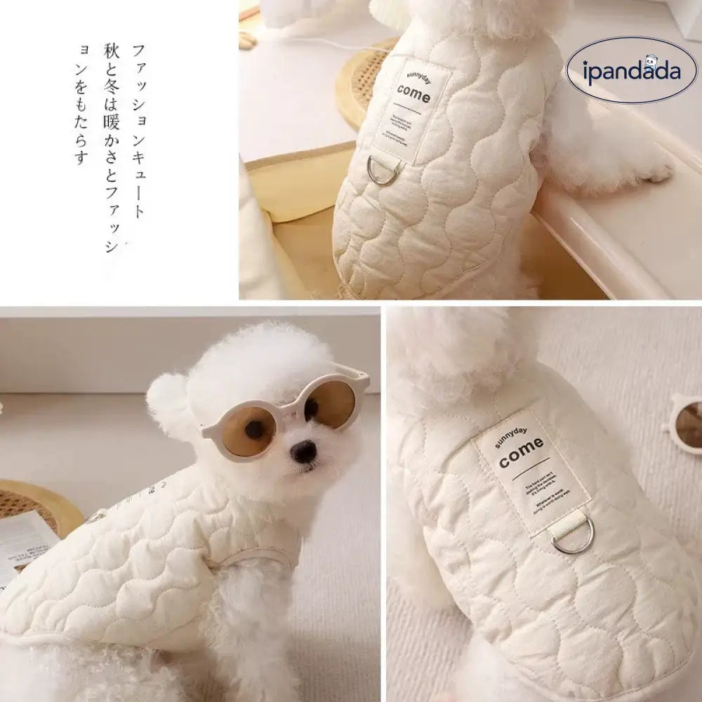 猫 秋冬 ベスト 保温 セーター 犬 小中型犬 外出用 リード取り付け ペット服 ID2959