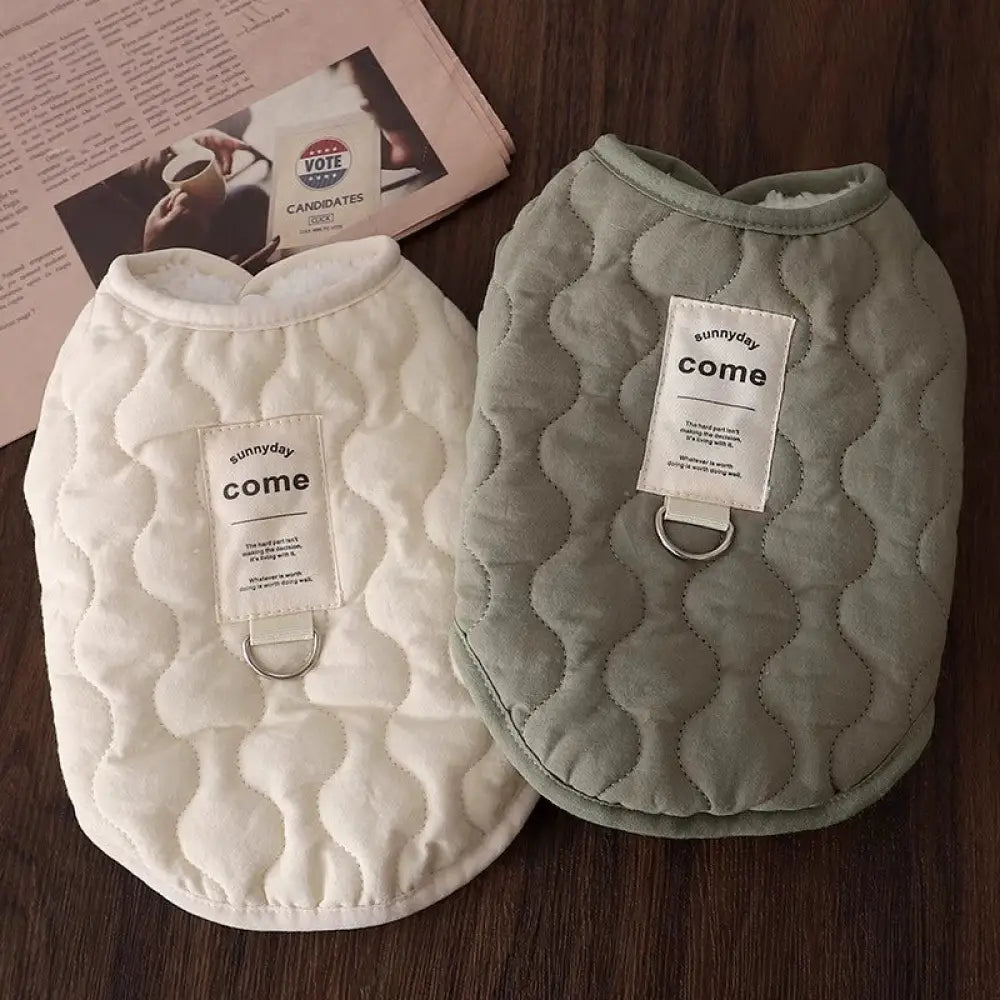 猫 秋冬 ベスト 保温 セーター 犬 小中型犬 外出用 リード取り付け ペット服 ID2959