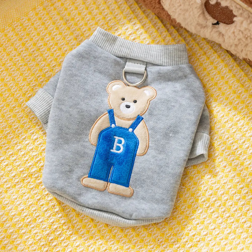 猫用 服 トレンドウェア 可愛い 小熊 2足 セーター ブルーキャット 子猫 ペット用 犬猫 服飾 小型犬 犬用 服 猫用 ID2308 グレー / XS