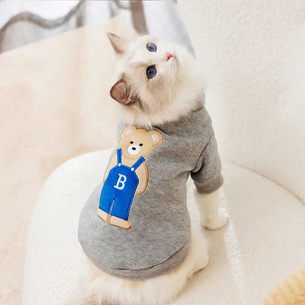 猫用 服 トレンドウェア 可愛い 小熊 2足 セーター ブルーキャット 子猫 ペット用 犬猫 服飾 小型犬 犬用 服 猫用 ID2308