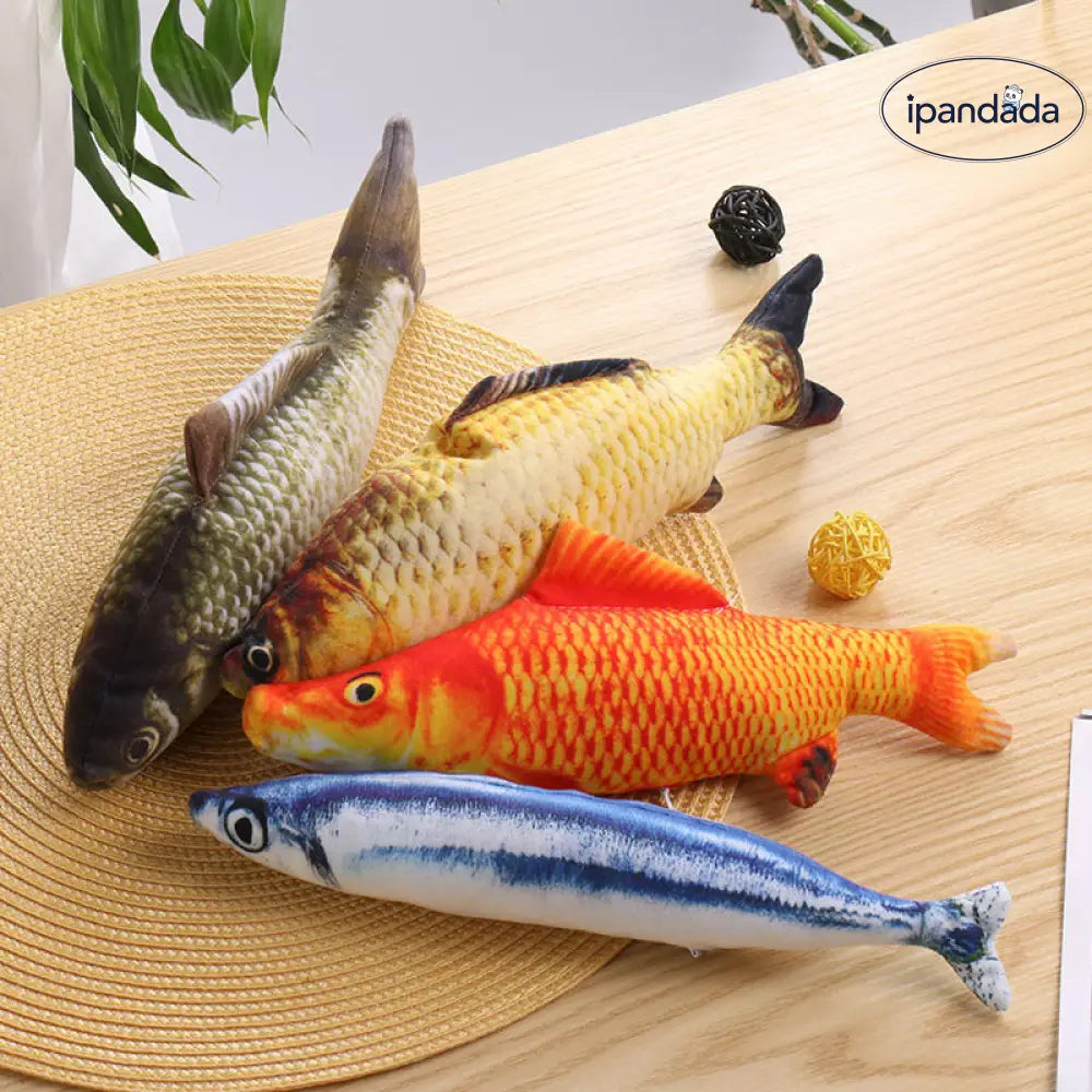 ID1121 猫用 お魚型 キャットニップ入り 噛むおもちゃ 歯磨き効果 長持ち 安全縫製 ねこちゃんが夢中 20cm ジッパーなし（キャットニップ入り） ペット用品＞おもちゃ