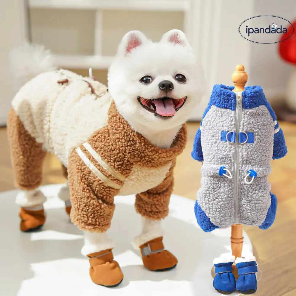 猫用 秋冬用 厚手 フリースジャケット ダブルフェイス フリース ジップ ペット用 ドッグ用 ID3469