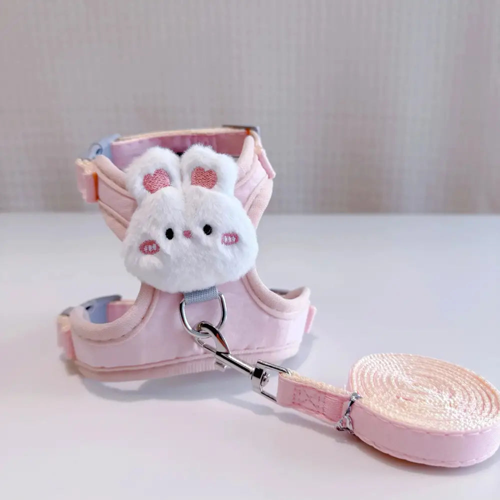 猫用 リード 逃げ出し防止 ハーネスタイプ ペット用 犬 お散歩 ロスト防止 キャット用 ドッグリード 可愛い うさぎ くま ID2215