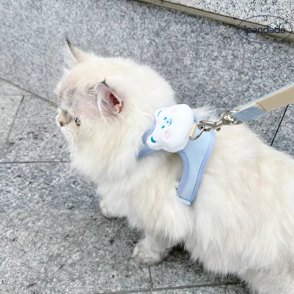 猫用 リード 逃げ出し防止 ハーネスタイプ ペット用 犬 お散歩 ロスト防止 キャット用 ドッグリード 可愛い うさぎ くま ID2215