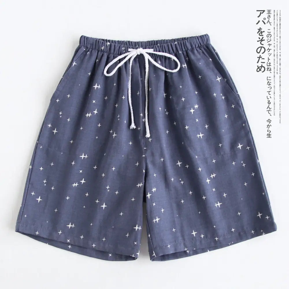 ID1473 メンズ パジャマパンツ 三シーズン オーガニックコットン ガーゼ 薄手 ルームウェア 冷房対策 ゆったり ストレッチ ペア 肌ざわり良い 3カラー ブラック / M メンズ>ボトムス