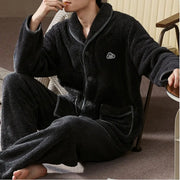 メンズ 秋冬 シーズン 厚手 パジャマ セット 珊瑚フリース パジャマ メンズ フランネル ルームウェア 外出可 ID2593