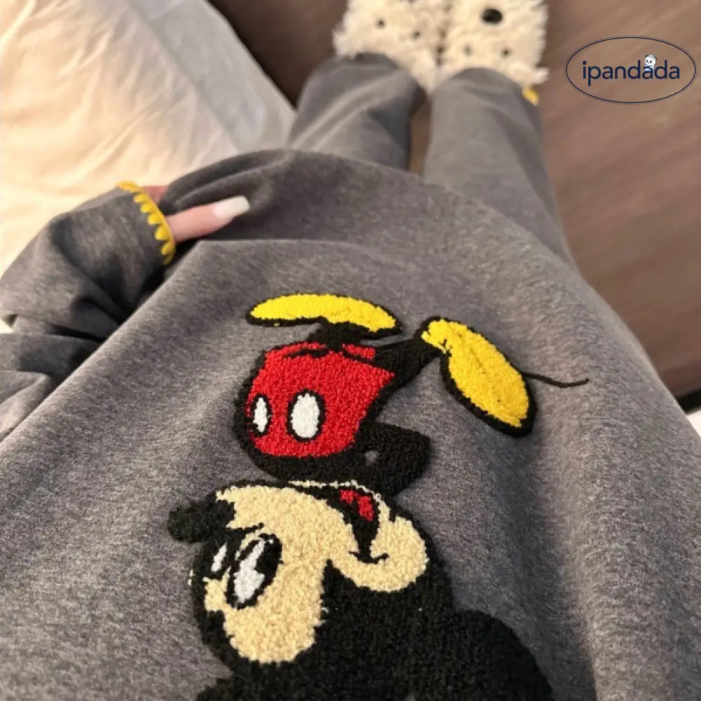 ミッキー プリント パジャマ セット 上下セット 新作 長袖 長ズボン ルームウェア 女子 部屋着 かわいい 2点セット ID4056 レディース＞セットアップ