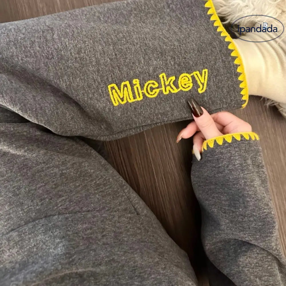 ミッキー プリント パジャマ セット 上下セット 新作 長袖 長ズボン ルームウェア 女子 部屋着 かわいい 2点セット ID4056 レディース＞セットアップ