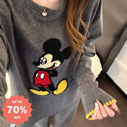 ミッキー プリント パジャマ セット 上下セット 新作 長袖 長ズボン ルームウェア 女子 部屋着 かわいい 2点セット ID4056 レディース＞セットアップ