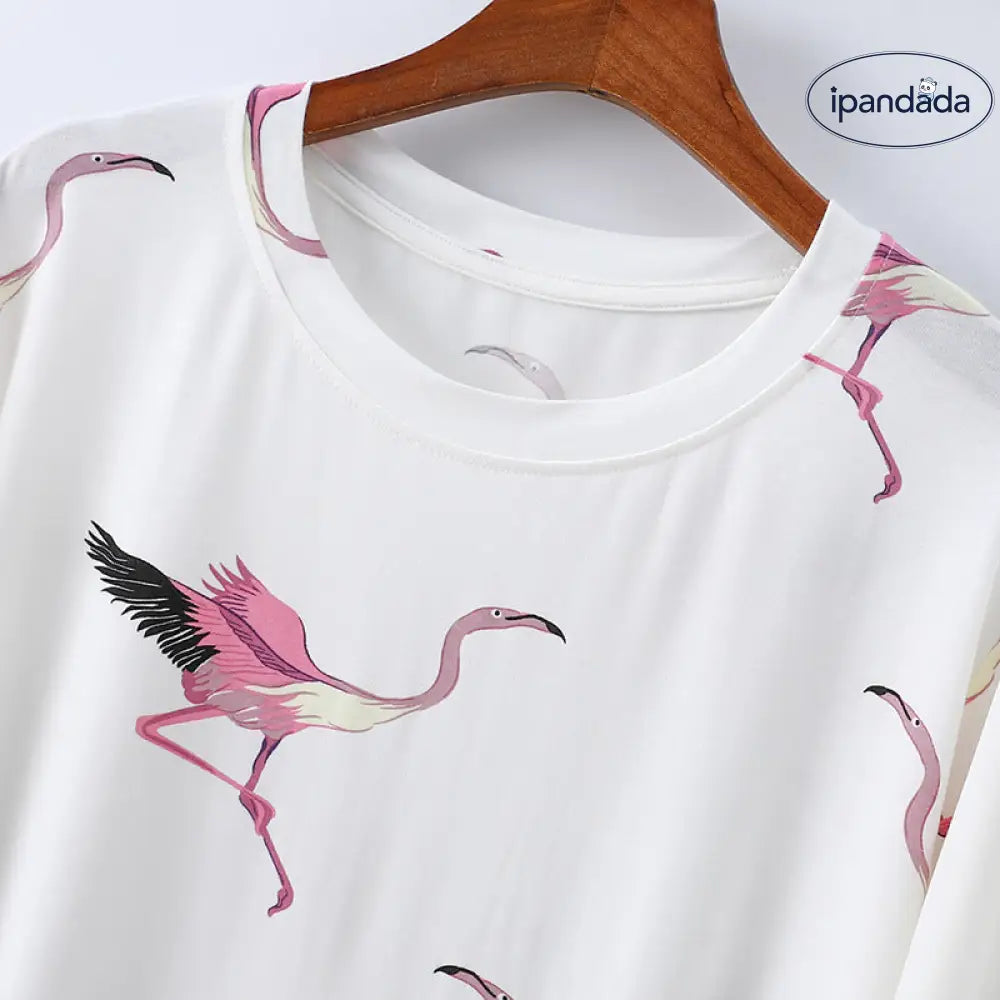 ID1727  モダール 火の鳥 パジャマセット 半袖 ショート 可愛い おうちデート ひんやり 快眠 洗濯OK 楽チン