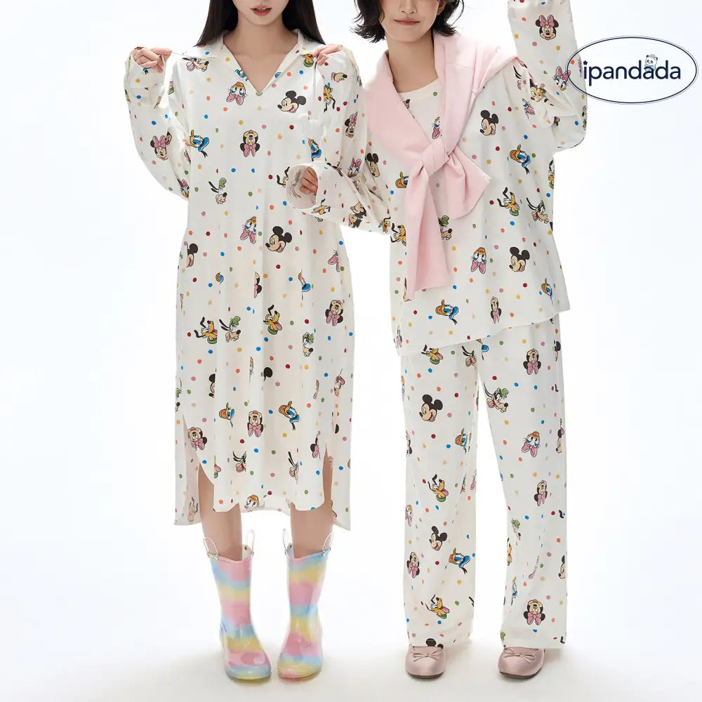 モダール コットン カートゥーン 可愛い プルオーバー 長袖 大人 かわいい おしゃれ パジャマ ルームウェア 二点セット 女性 春秋 ID4360 レディース＞セットアップ