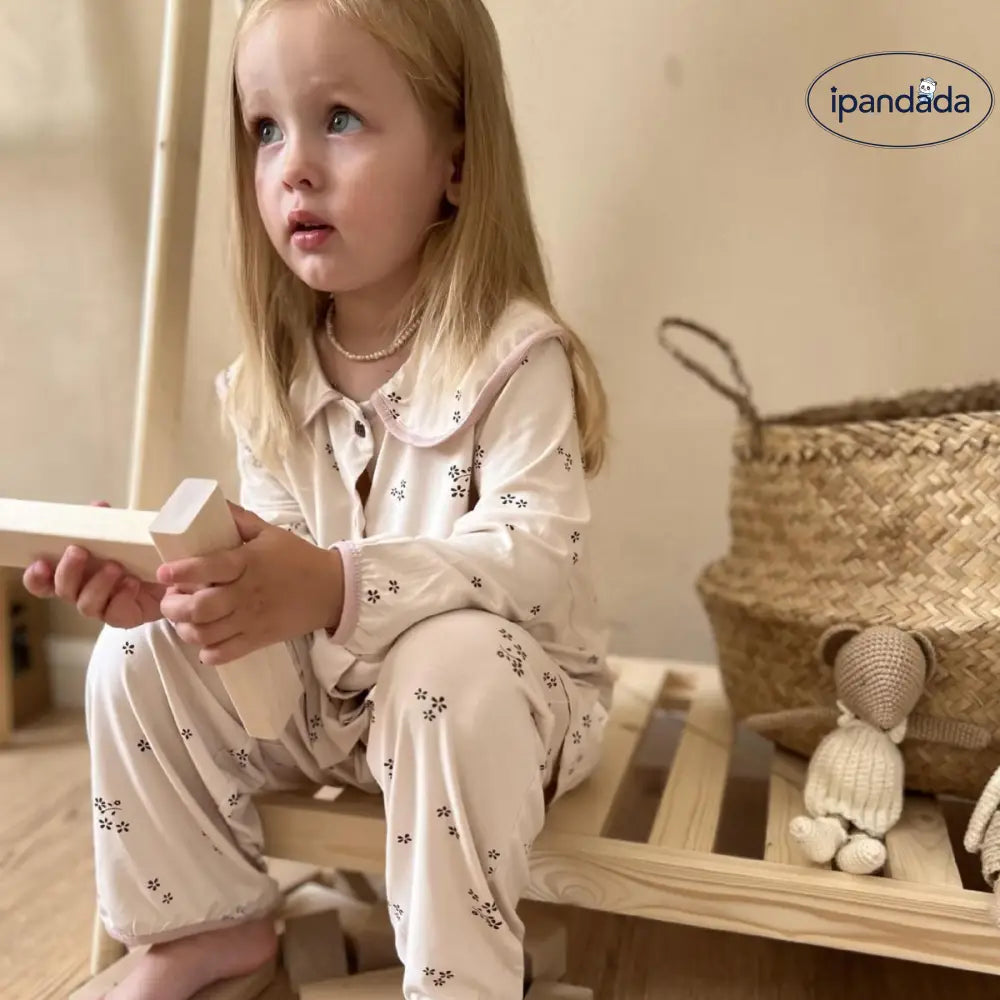 モダール 綿 ベビー 肌着 セット 秋冬 韓国風 女の子 赤ちゃん ルームウェア かわいい 長袖 2点セット 肌ざわり最高 ID4027