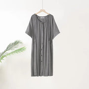 ID1406 マタニティ サマーパジャマ  産後ケア 前開き授乳口 モダール＆コットン ワンピース ルームウェア