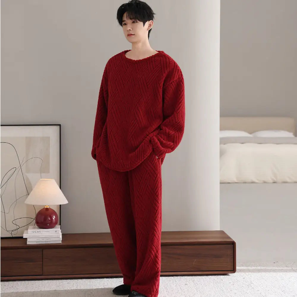もこもこ フリース パジャマ 上下セット 冬用 あったか ルームウェア レディース メンズ ふわふわ 韓国風 シンプル 部屋着 リラックスウェア 保温 家族ギフト クリスマスプレゼント レディース ギフト ホリデー限定 ID3350