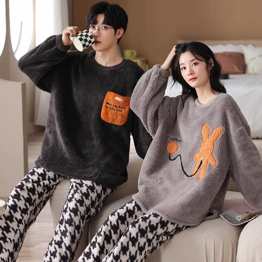 もこもこ メンズ 着る毛布 フリース パジャマ 可愛い ルームウェア レディース ナイトウェア 上下セット 冬 長袖パジャマ ペア パジャマ おしゃれ 暖かい カップル ペア 部屋着 あったか 寝間着 男女兼用 裏起毛 ID3106